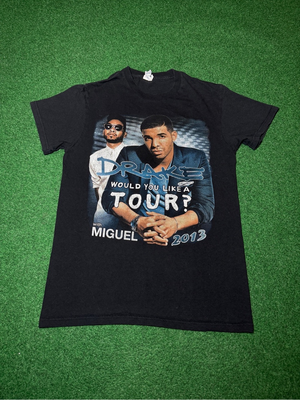 Drake Miguel Rap Tee Y2K Tour Hip Hop Small Graphic T Shirt
